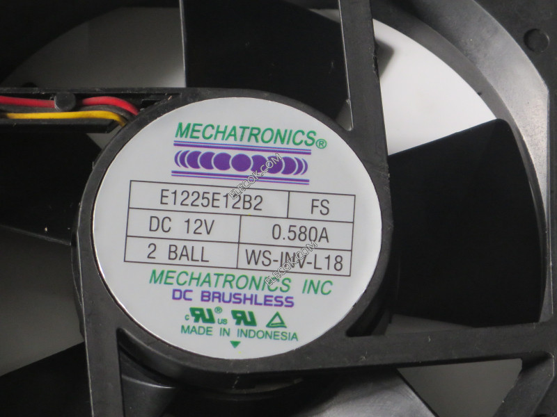 MECHATRONIC E1225E12B2 FS 12V 0.580A 3 cable enfriamiento ventilador 