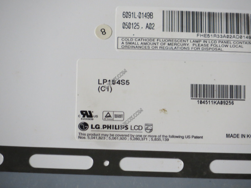 LP104S5-C1 10,4" a-Si TFT-LCD Panneau pour LG.Philips LCD 