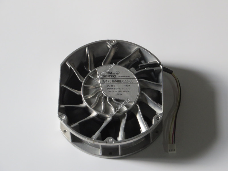 SERVO G1751M48B8ZZ-00 48V 1,92A 4 ledninger Cooling Fan refurbished 