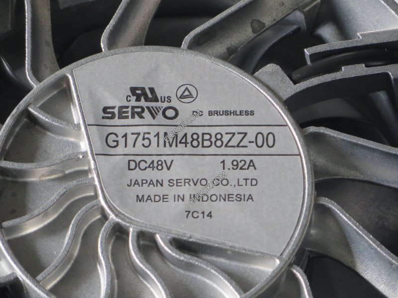 SERVO G1751M48B8ZZ-00 48V 1,92A 4 ledninger Cooling Fan refurbished 