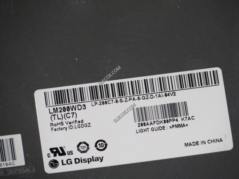 LM200WD3-TLC7 LG 20" LCD Paneel 