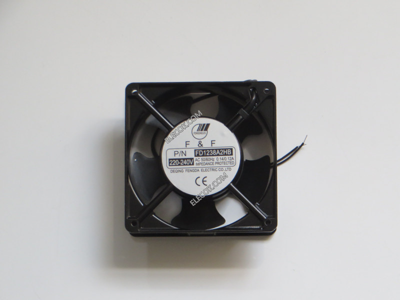 F&amp;F FD1238A2HB 220/240V 0,14/0,12A 2wires Cooling Fan 