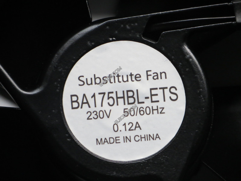 HABOR BA175HBL-ETS 230V 0.12A 冷却ファンと線lead 代替案