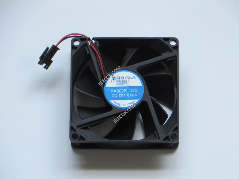 PX8025L 12S 12V 0.08A 8CM 8025 Fan 80*80*25MM 2wires cooling fan
