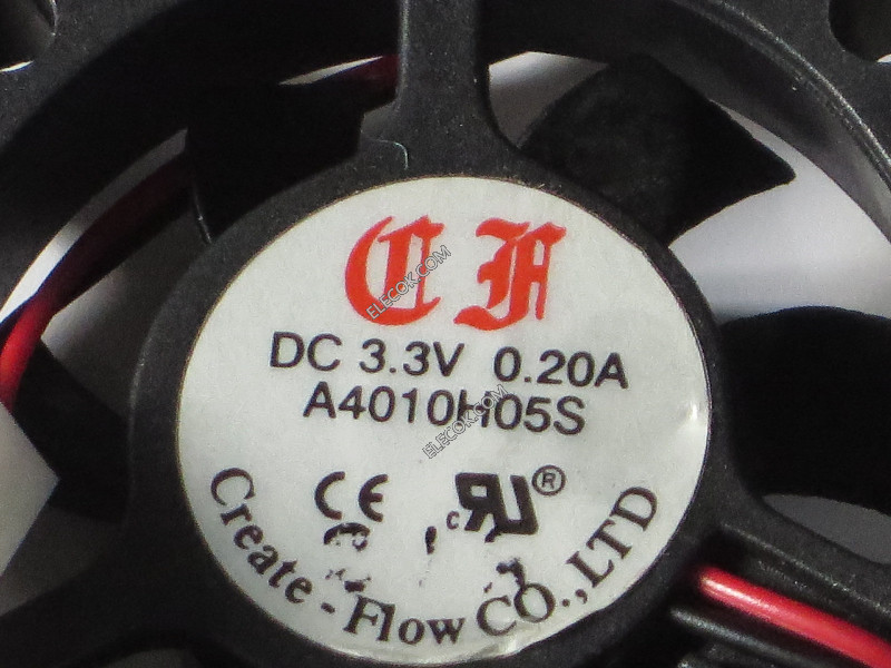 CREATE-FLOW A4010H05S 3.3V 0.20A 2 câbler ventilateur 