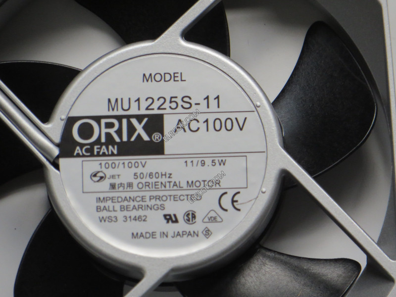 ORIX MU1225S-11 100V 11/9,5W Enfriamiento Ventilador 