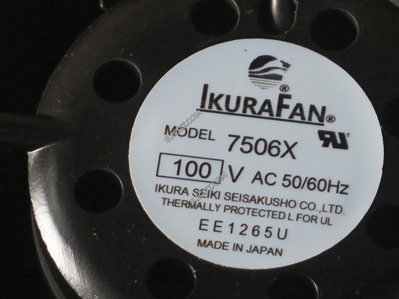 IKURA ファン7506X 100V 50/60 HZ 2線冷却ファンwithout sensor 改装済み