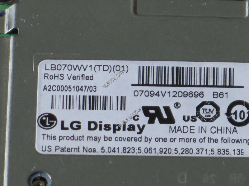 LB070WV1-TD01 LG 7" LCD Gebraucht 