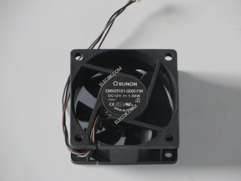SUNON EB60251S1-Q000-F99 12V 1.56W 3wires cooling fan