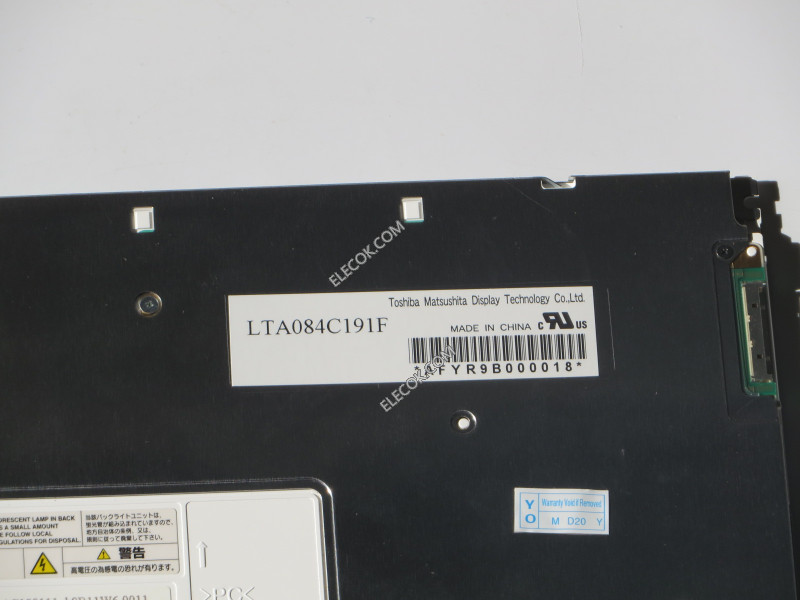 LTA084C191F 8.4" LTPS TFT-LCD 패널 ...에 대한 Toshiba Matsushita 
