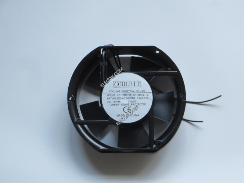 COOLBIT CB17251A2-HBAPL-TC 230V 0,24/0,21A 2 draden Koelventilator 