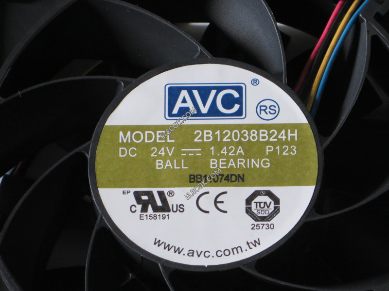 AVC 2B12038B24H 24V 1,42A 3 ledninger kjølevifte 