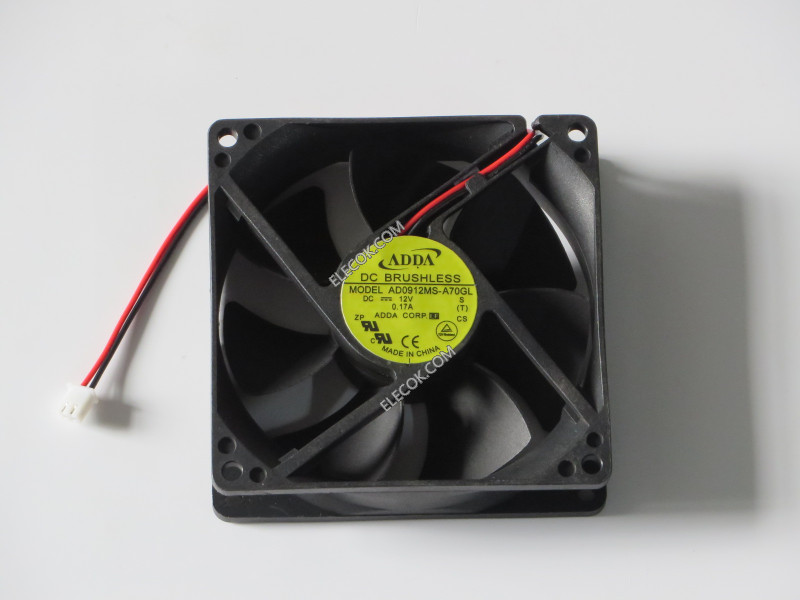 ADDA AD0912MS-A70GL 12V 0,17A 2,04W 2wires Cooling Fan 
