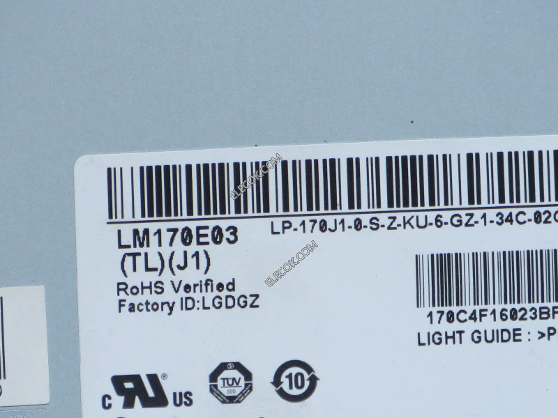 LM170E03-TLJ1 17.0" a-Si TFT-LCD パネルにとってLG 表示画面