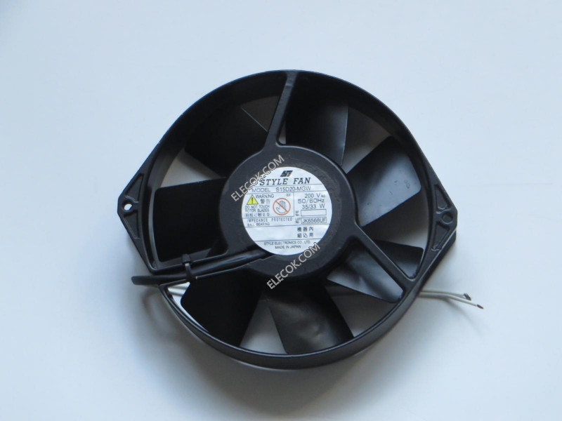 200V Style Electric Fan Used # S15F20-ZMG 37/34 W WARRANTY 