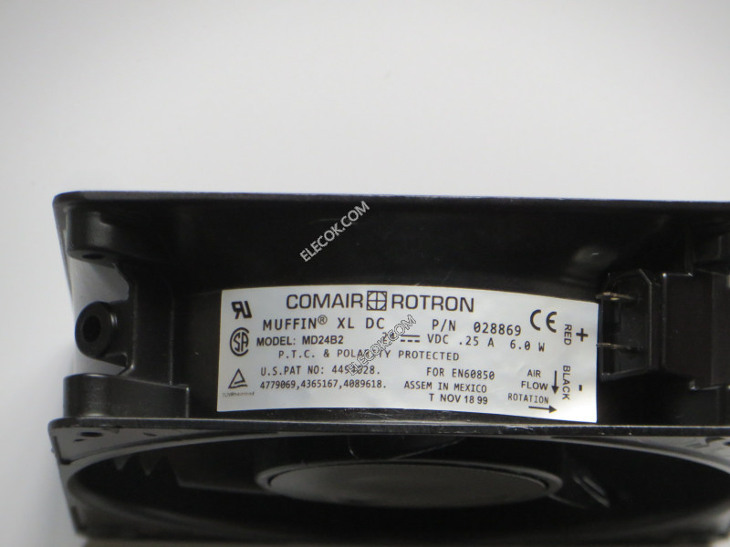 COMAIR ROTRON MD24B2   PN 028869 24V 6.0W  Cooling Fan ，socket connection