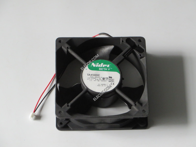 Nidec TA450DC B31256-55 12V 0,49A 2cable Enfriamiento Ventilador 