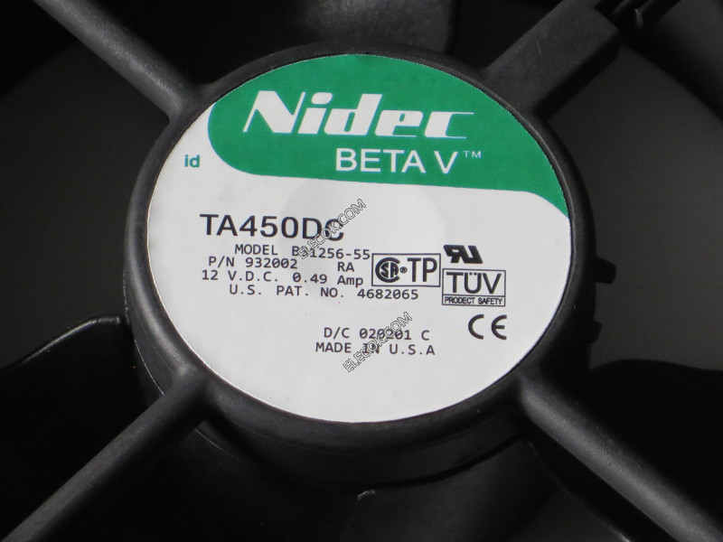 Nidec TA450DC B31256-55 12V 0,49A 2fios Ventoinha 