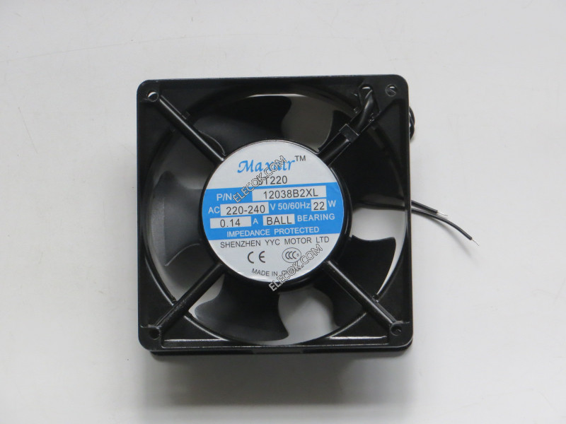 Maxair 12038B2XL 220/240V 0.14A 22W 2wires Cooling Fan