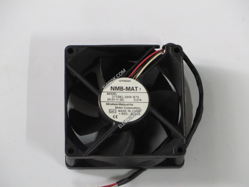 NMB 3110KL-09W-B75 24.5V 0,21A 4 cable Enfriamiento Ventilador 