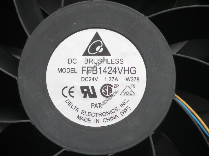 DELTA FFB1424VHG 24V 1.37A 4wires Cooling Fan， refurbished 