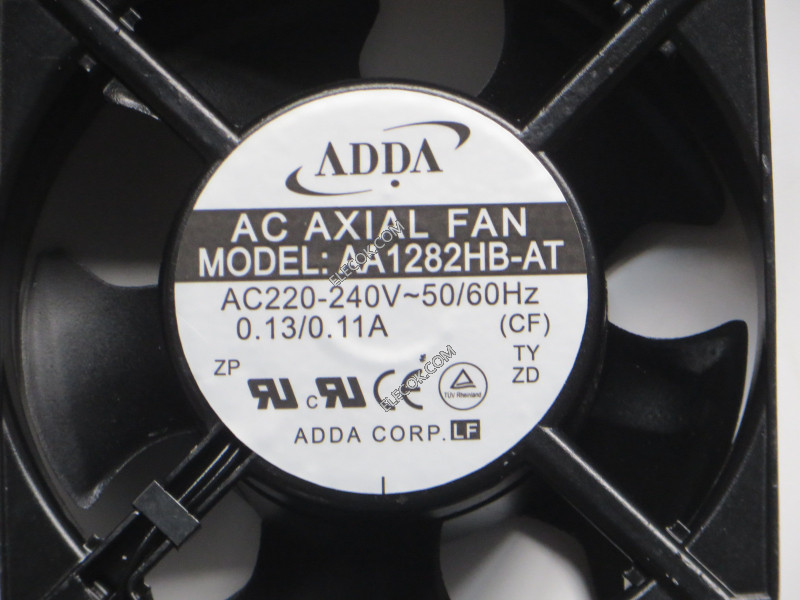 ADDA AA1282HB-AT 220/240V 0,13/0,11A Ventilatore cavità connection ristrutturato 
