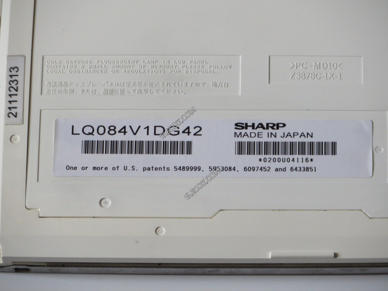 LQ084V1DG42 8,4" a-Si TFT-LCD Panel para SHARP usado 