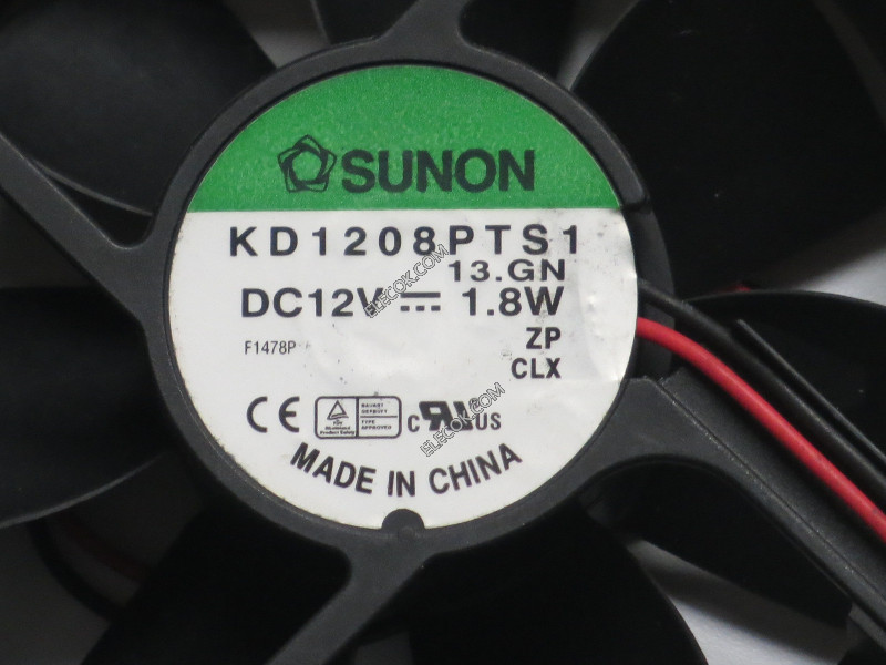 Sunon KD1208PTS1 12V 1,8W 2wires Cooling Fan 