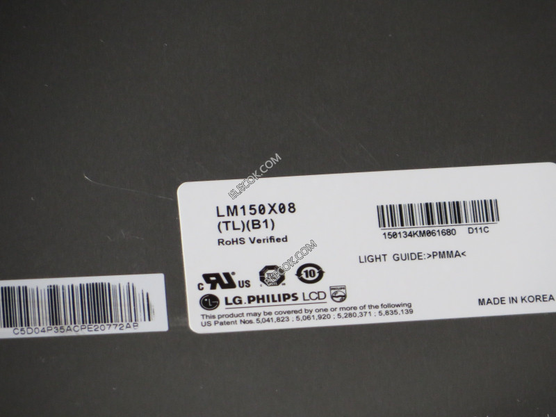 LM150X08-TLB1 15.0" a-Si TFT-LCD パネルにとってLG.Philips LCD 在庫新品