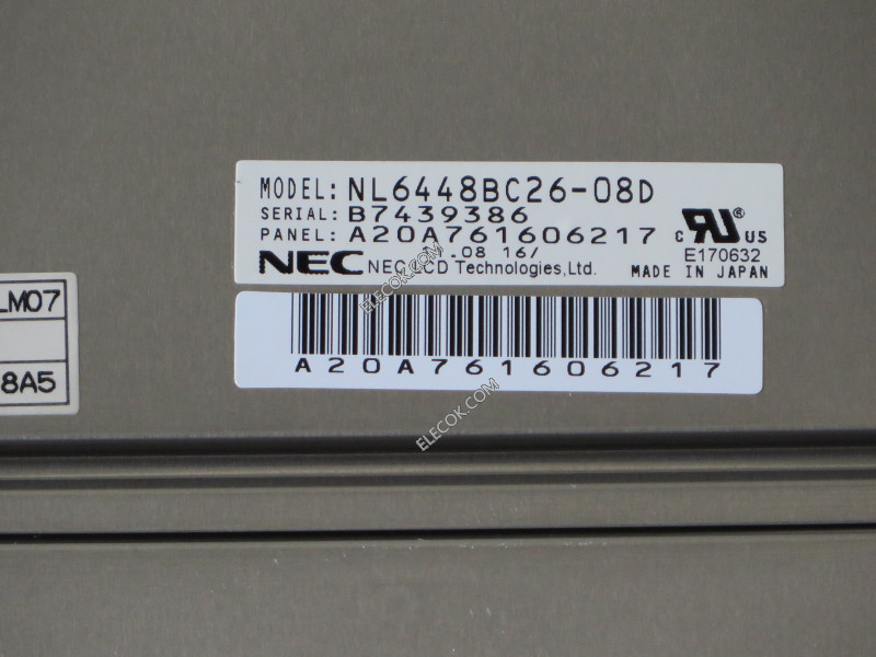 NL6448BC26-08D 8.4" a-Si TFT-LCD Panel for NEC, Inventory new