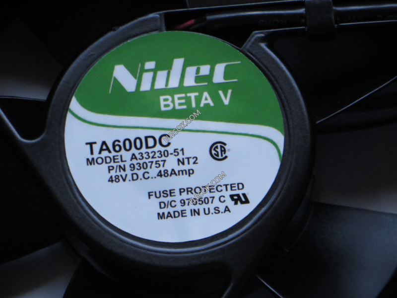 Nidec A33230-51 48V 0.48A 3선 냉각 팬 refurbishment 