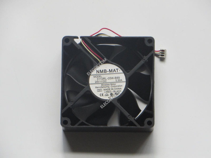 NMB 3110RL-05W-B89 24V 0,3A 3 cable Enfriamiento Ventilador 