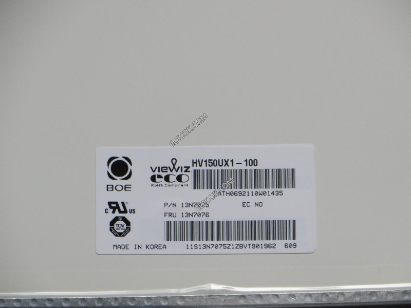 HV150UX1-100 15.0" a-Si TFT-LCD Panneau pour BOE HYDIS 