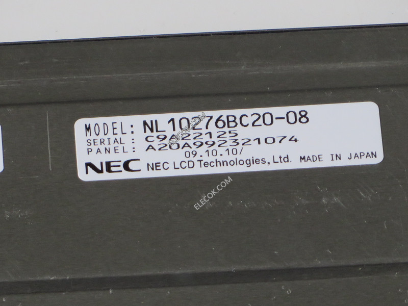 NL10276BC20-08 10,4" a-Si TFT-LCD Paneel voor NEC 