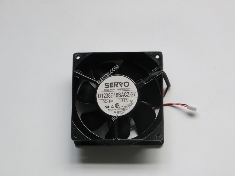 SERVO D1238E48BACZ-27 48V 0.56A 2wires Cooling Fan, Refurbished