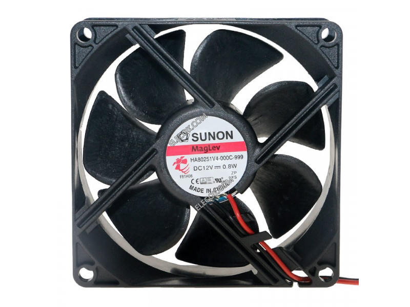SUNON HA80251V4-000C-999 12V 0,8W 2wires cooling fan 