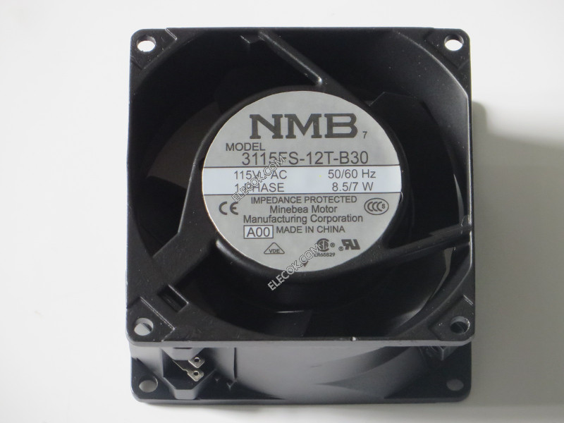 NMB 3115FS-12T-B30 115V 8,5/7W Enfriamiento Ventilador plug connection 