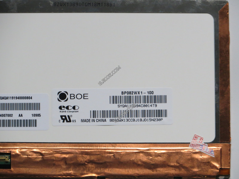 BP082WX1-100 8.2" a-Si TFT-LCD パネルにとってBOE 