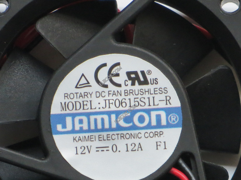 JAMICON JF0615S1L-R 12V 0,12A 2 draden Koelventilator 