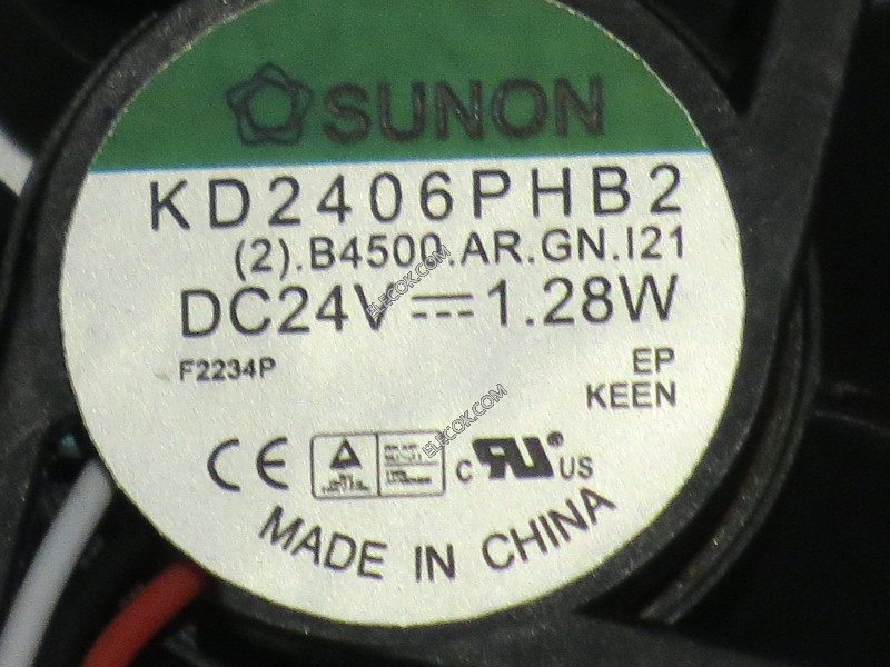 SUNON KD2406PHB2 (2).B4500.AR.GN.I21 24V 1,28W 3 cable Enfriamiento Ventilador azul conector 