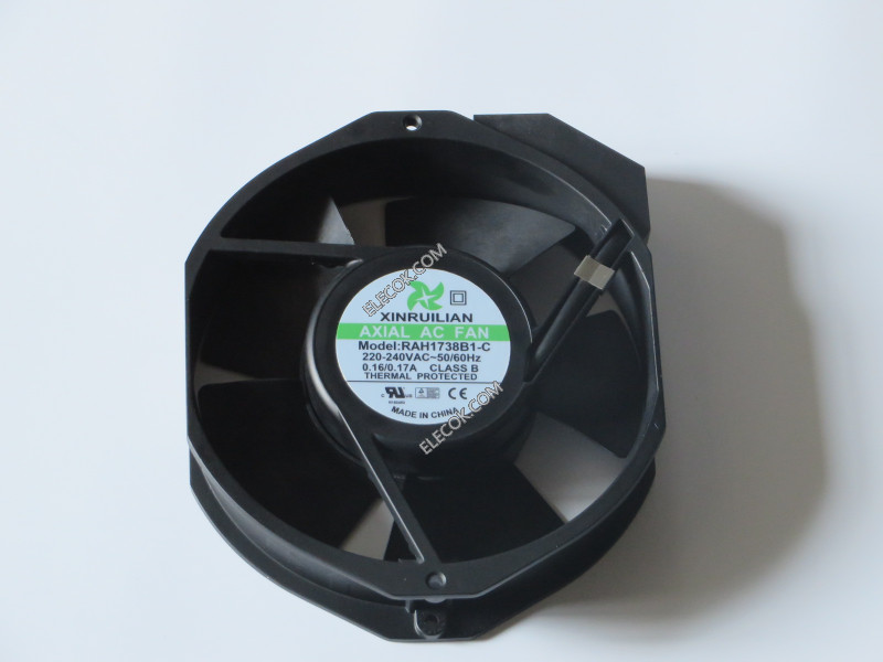 XINRUILIAN RAH1738B1-C 220/240V 0.16/0.17A fan with plug connection, new