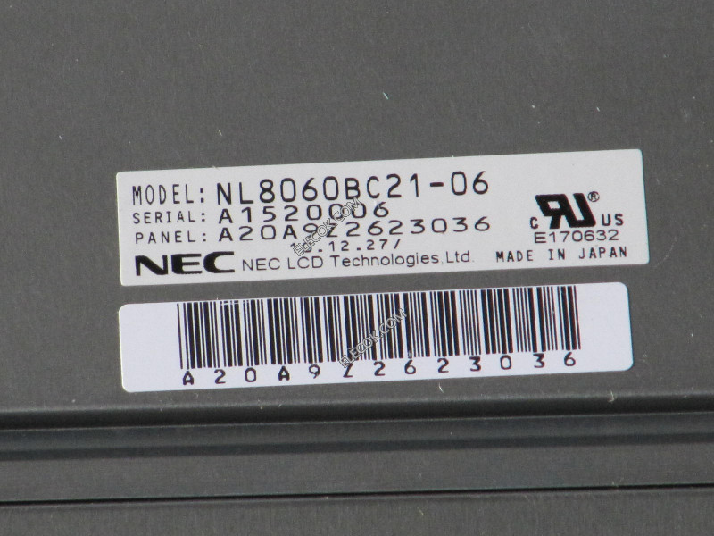 NL8060BC21-06 8,4" a-Si TFT-LCD Panneau pour NEC 