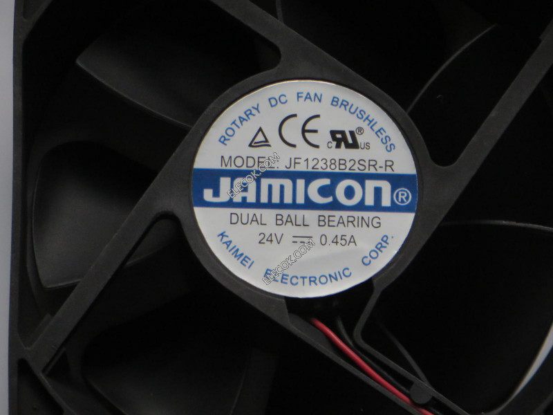 JAMICON JF1238B2SR-R 24V 0,45A 2 cable Enfriamiento Ventilador 