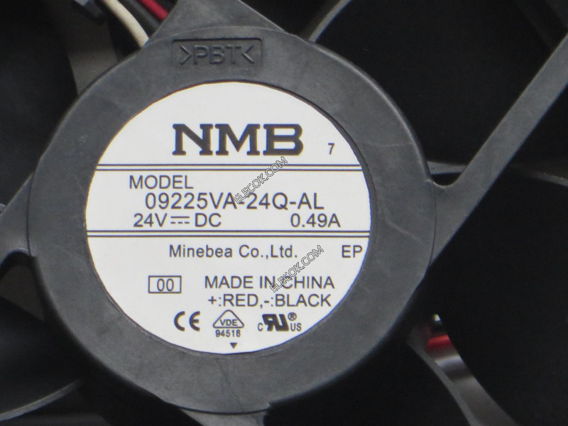 NMB 09225VA-24Q-AL 24V 0,49A 3 ledninger Kjølevifte 