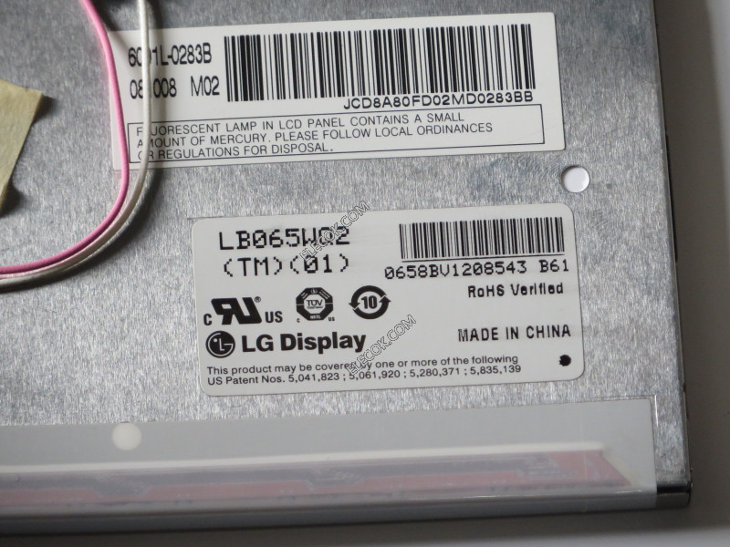 LB065WQ2-TM01 6,5" a-Si TFT-LCD Platte für LG.Philips LCD gebraucht 