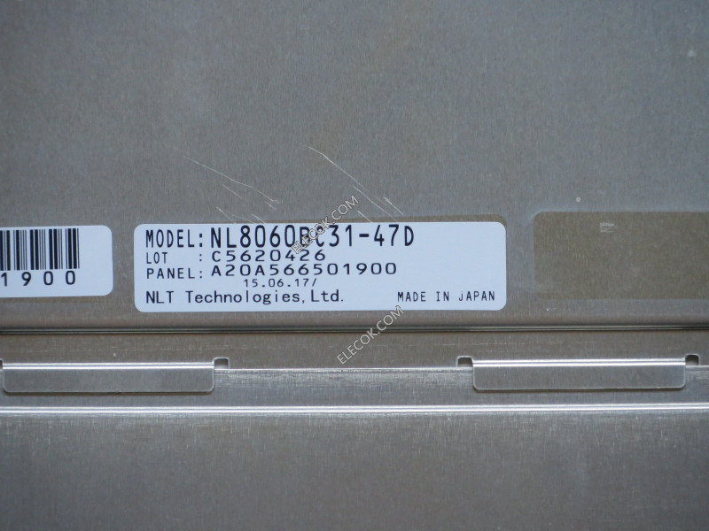 NL8060BC31-47D 12,1" a-Si TFT-LCD Panneau pour NEC 