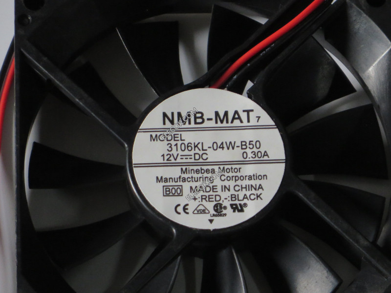 NMB 3106KL-04W-B50 12V 0.3A 2선 냉각 팬 