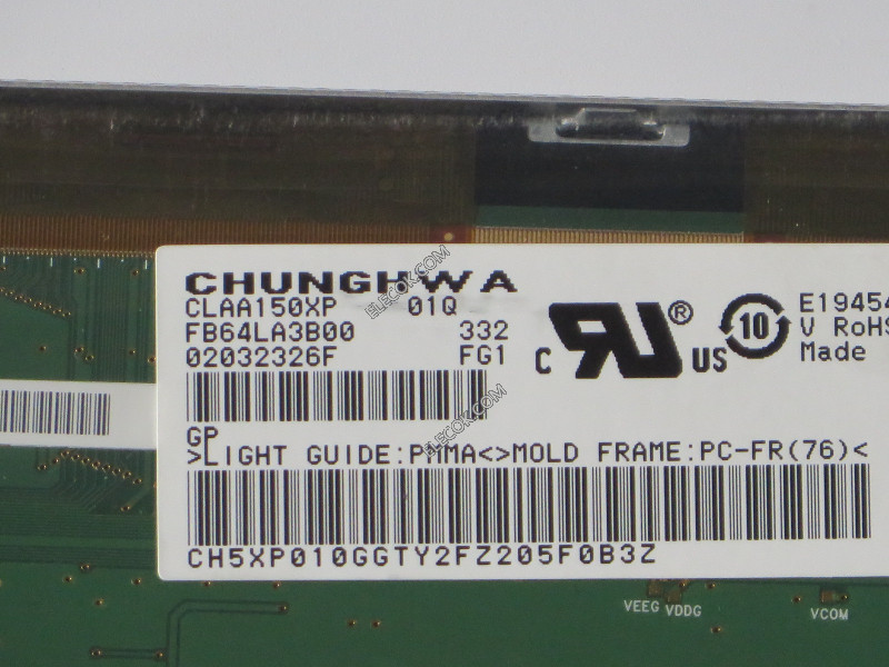 CLAA150XP01Q 15.0" a-Si TFT-LCD Panel para CPT 