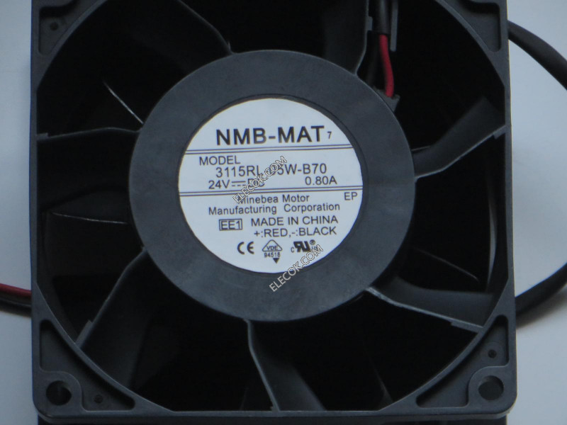 NMB 3115RL-05W-B70 24V 0.80A 2wires Cooling Fan Refurbished 