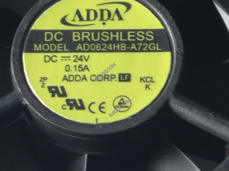 ADDA AD0624HB-A72GL-LF 24V 0,15A 3 kablar 60MM X 25MM BALL BäRING 